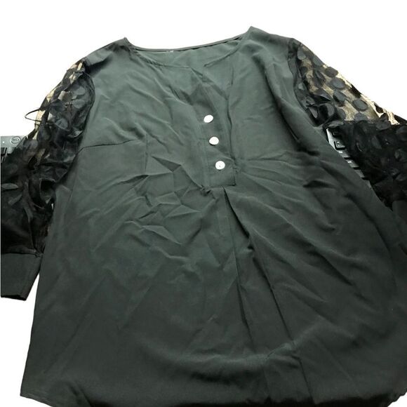 Chicos size XL (3) excellent condition top with sheer sleeves - Picture 1 of 3